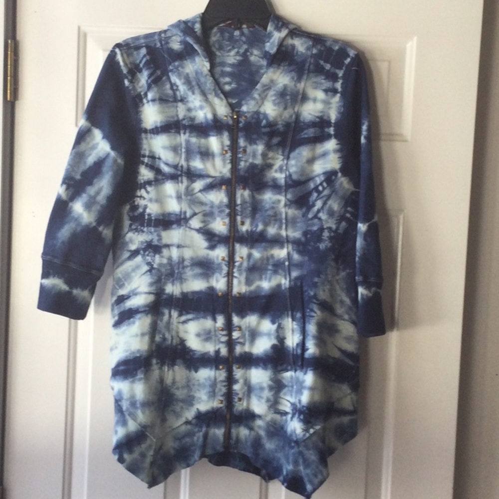Multiples 3/4 sleeve hooded jacket Size S NWT